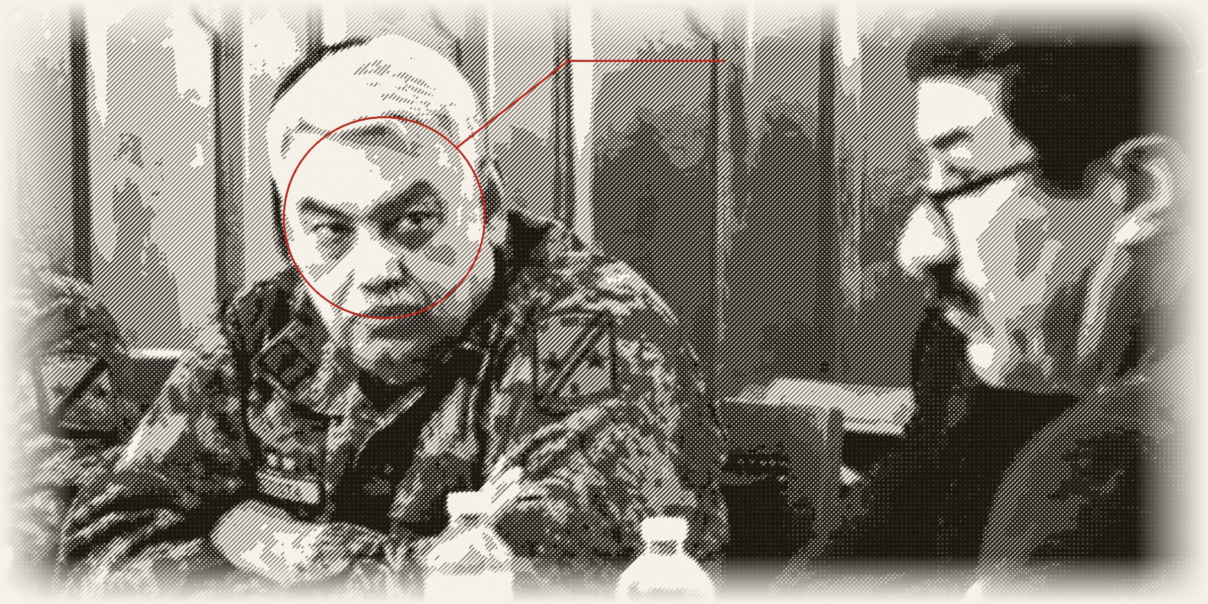 Grabado a partir de una fotografía: el general retirado Ricardo Fernández Acosta en una reunión de seguridad